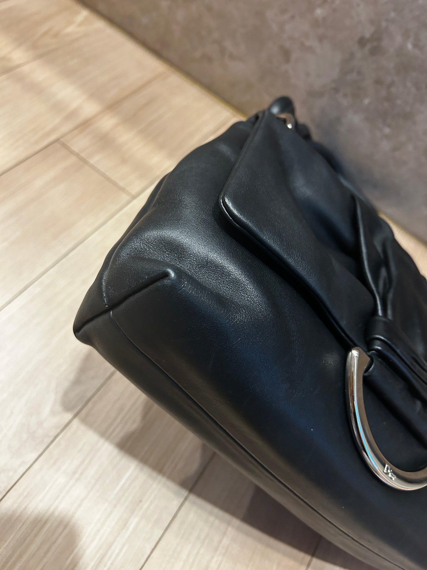 Dior Demi Lune soft leather black shoulder bag