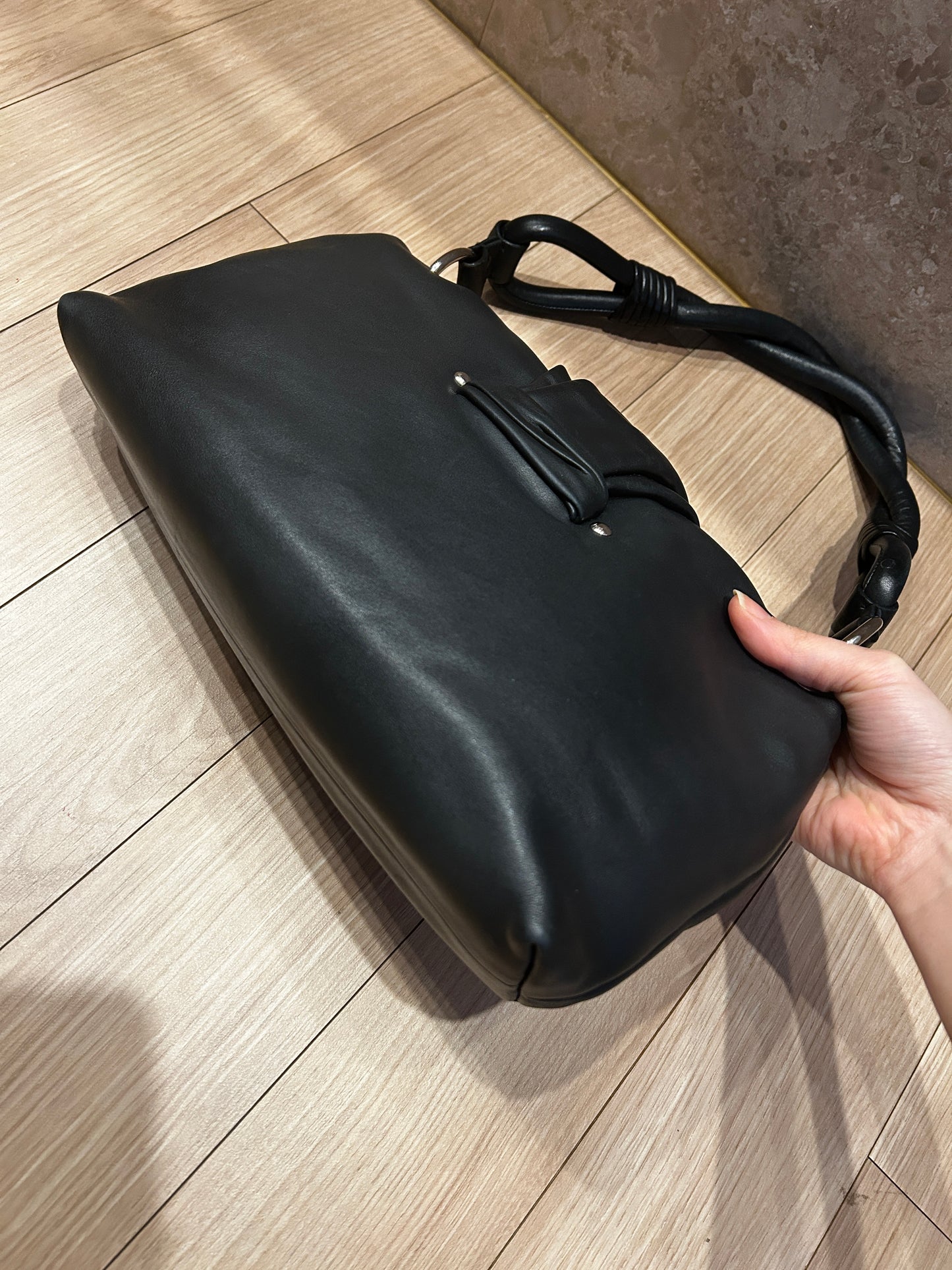 Dior Demi Lune soft leather black shoulder bag