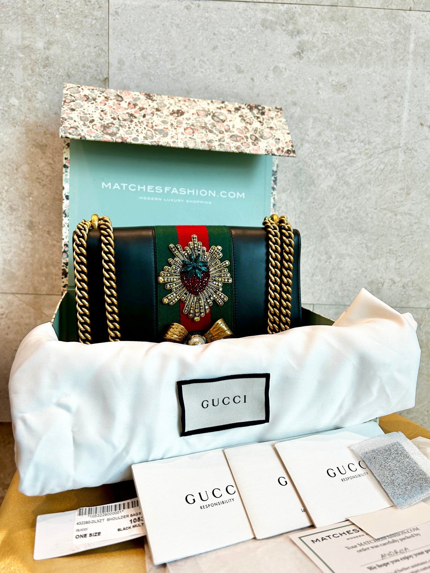 Gucci Peony Medium Chain Crossbody bag
