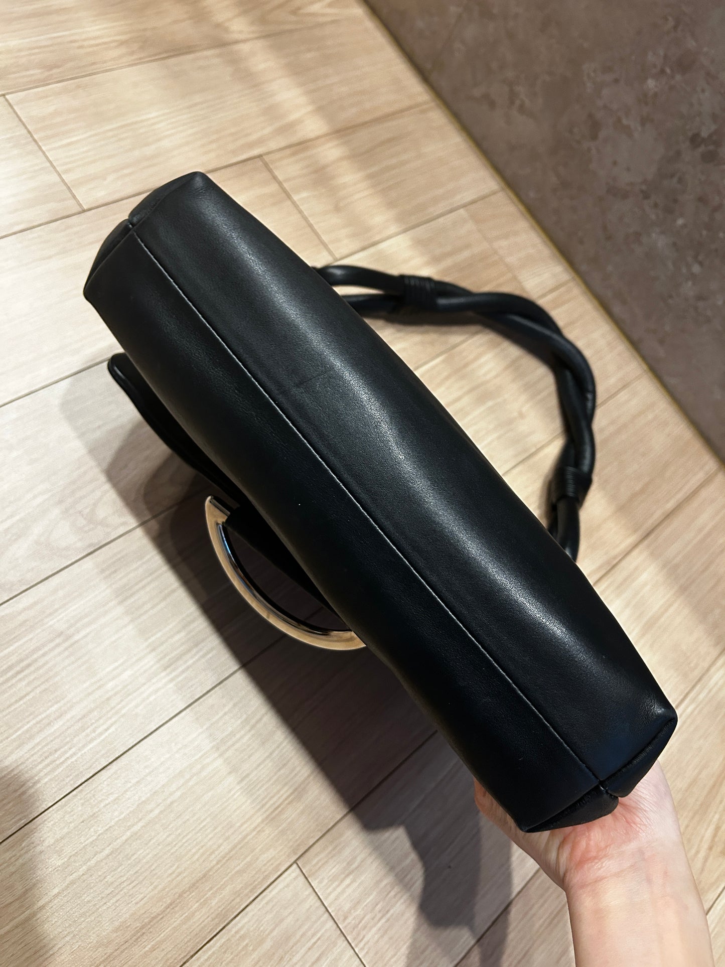 Dior Demi Lune soft leather black shoulder bag