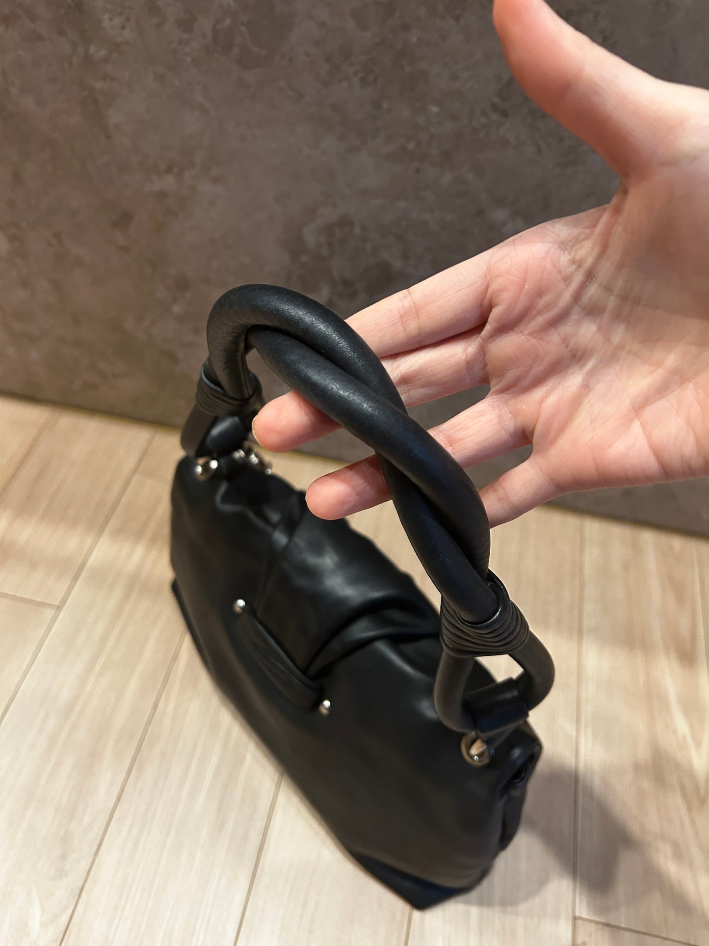 Dior Demi Lune soft leather black shoulder bag