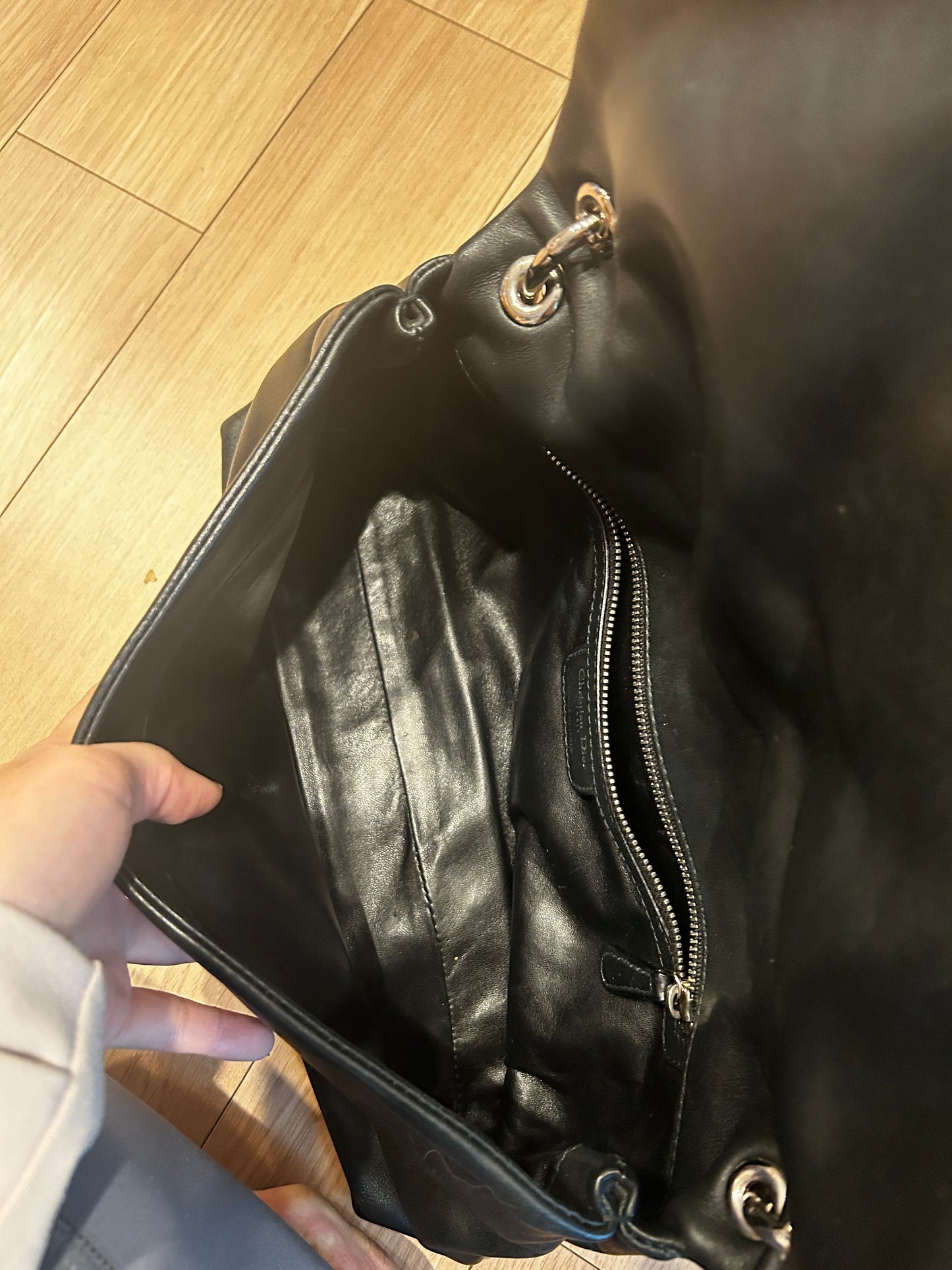 Dior Demi Lune soft leather black shoulder bag