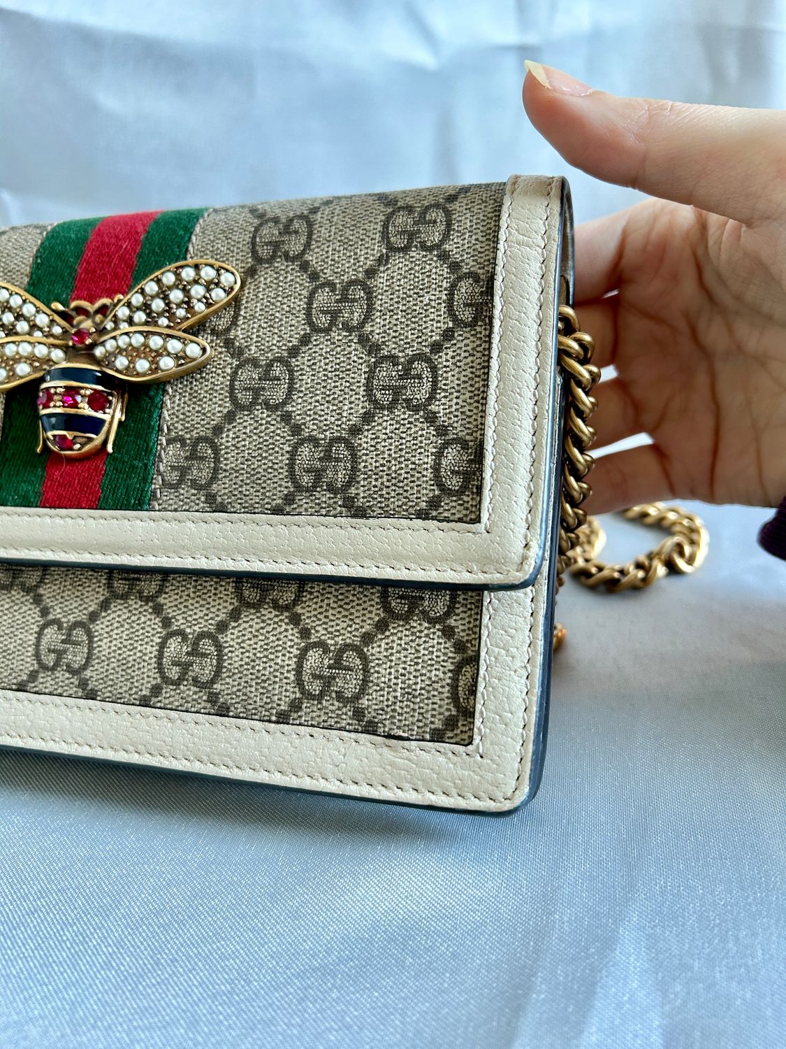 Gucci Queen Margaret chain shoulder sling crossbody bag WOC