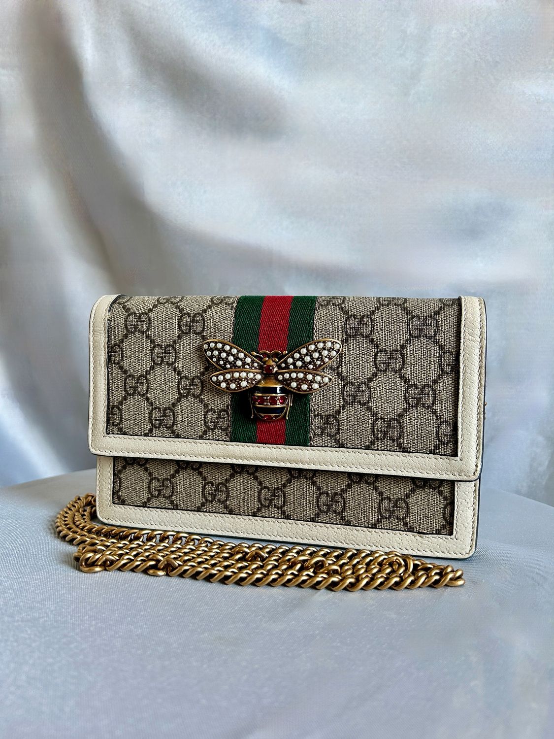 Gucci Queen Margaret chain shoulder sling crossbody bag WOC